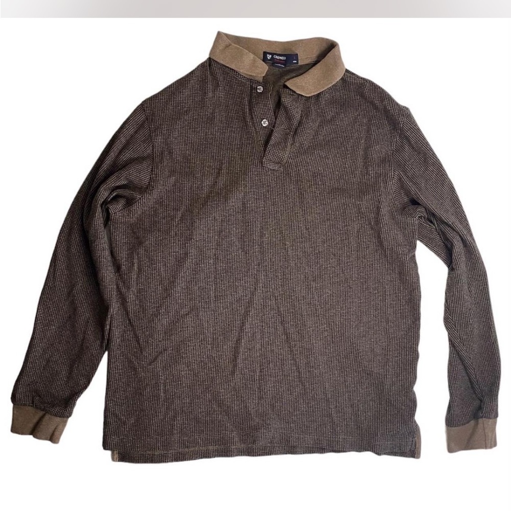 Daniel Cremieux Brown Long Sleeve Polo Shirt